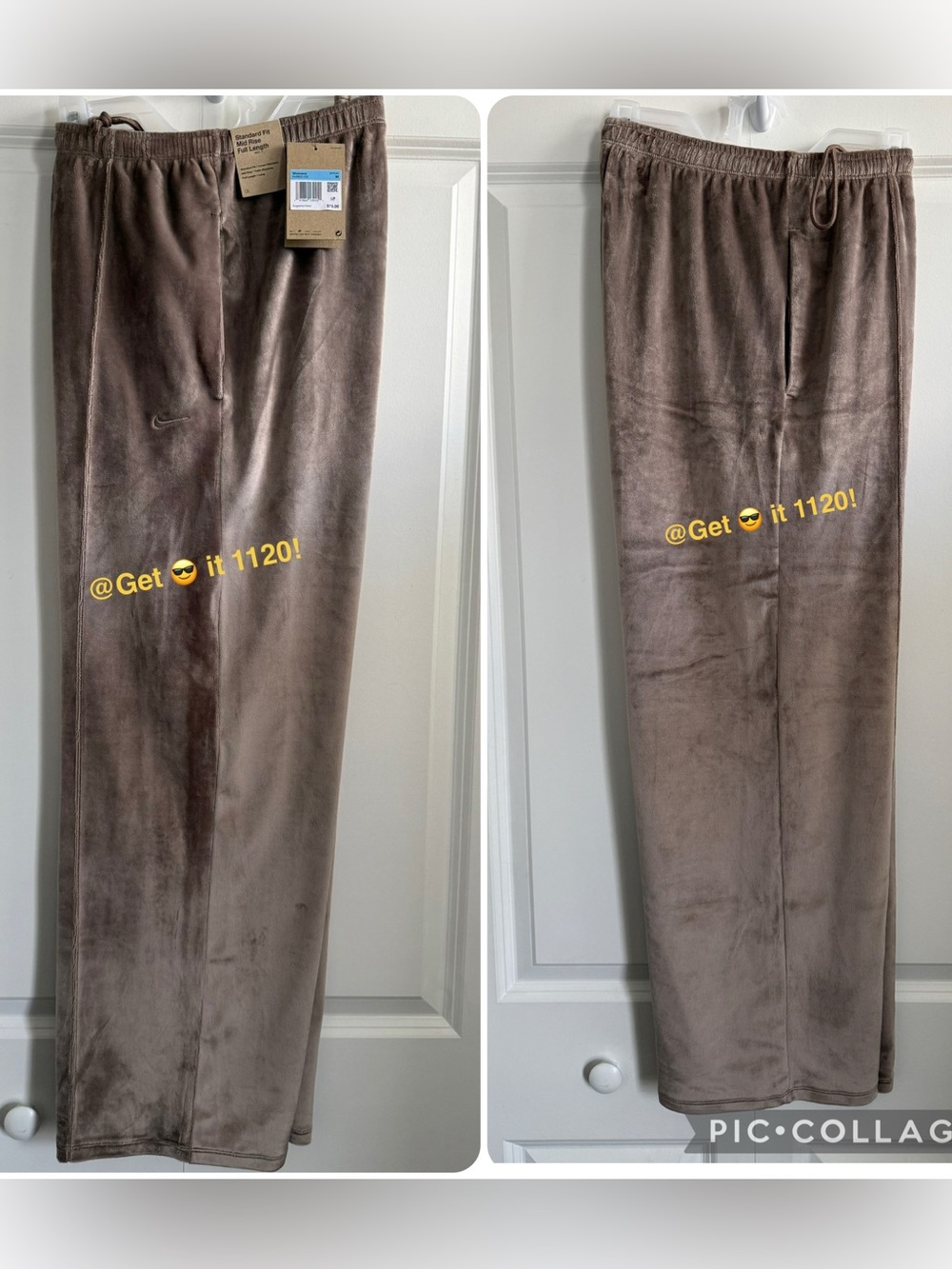 Bundle Nike Chill Knit Women's Velour Full-Zip Hoodie & Velour Trousers Size M - Picture 8 of 16
